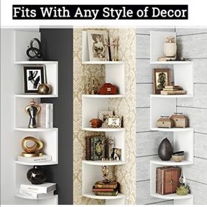 5 Tier Wall Mount Corner Shelves